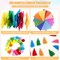 4PCS Pre-Strung Happy Birthday Banner - Felt Happy Birthday Garland, Ball Garland, Felt Pennant Flag, Colorful Thread Tassel Rainbow Party Decorations for Women Men Kids